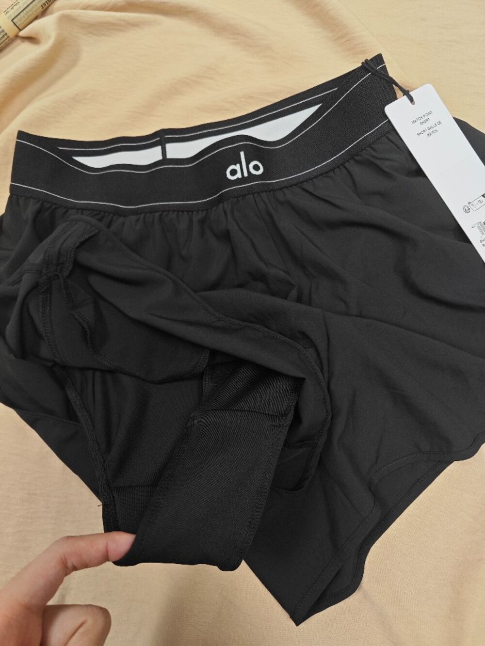 ALO Yoga Match Point Shorts Black😘💕 Brand new with tags - Picture 4 of 9